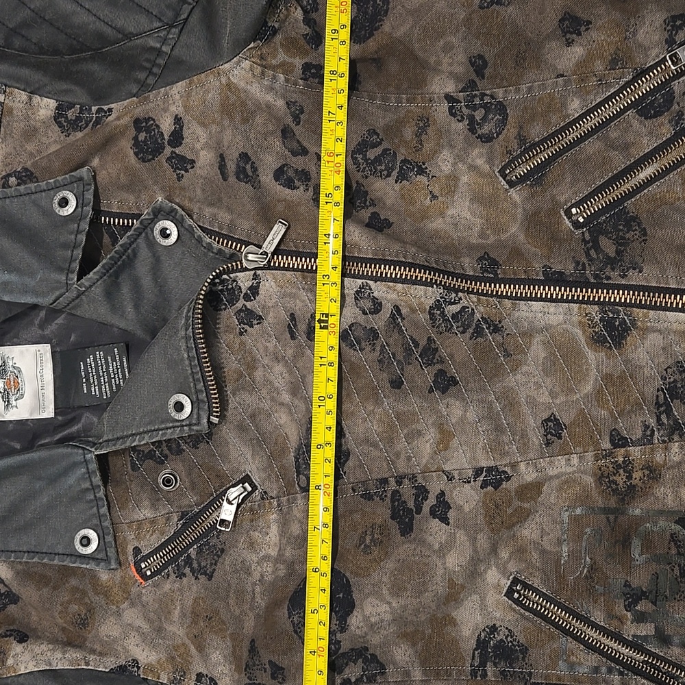 Harley-Davidson Black and Brown Skull Bomber Jacket - Picture 14 of 16